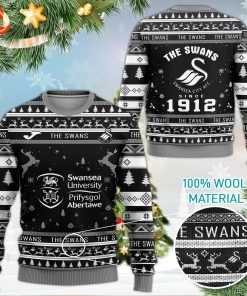 swansea city afc 3d ugly christmas sweater 2 D10x2