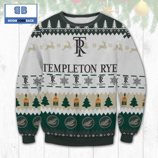Templeton Rye Whiskey Ugly Christmas Sweater