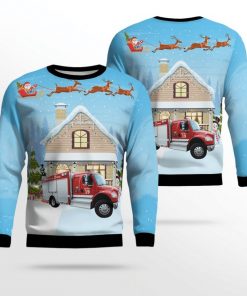 tennessee nashville fire department rescue truck ugly christmas sweater 3 NvyUK