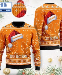 tennessee volunteers ncaa santa claus hat ho ho ho 3d custom name ugly christmas sweater 2 e5wj3
