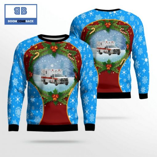 Texas Houston Fire Department Ems Ambulance Ugly Christmas Sweater