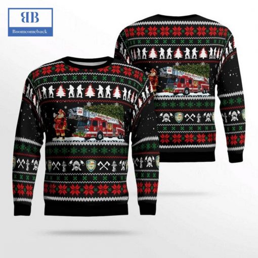 Texas Houston Fire Department Ugly Christmas Sweater