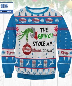 the grinch stole my coors light christmas 3d sweater 2 uvsPw