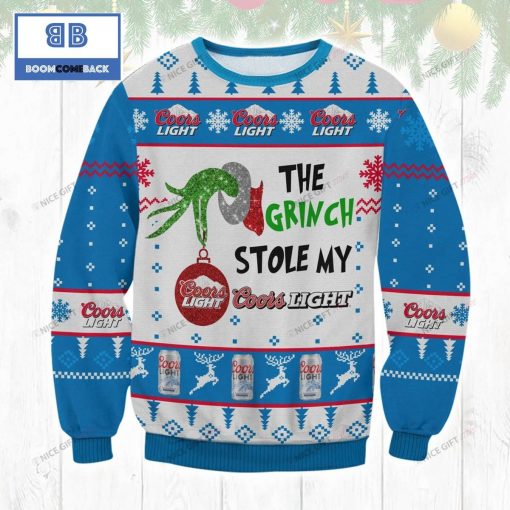 The Grinch Stole My Coors Light Christmas 3D Sweater