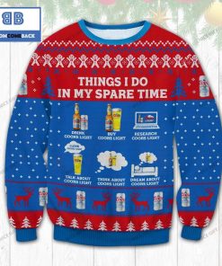 things i do in my spare time coors light beer christmas ugly sweater 2 dTOqB