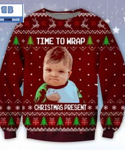 time to wrap chistmas present ugly christmas sweater 3 rem7k