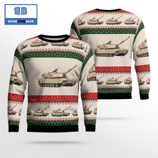 US Army M1 Abrams Main Battle Tank Ugly Christmas Sweater