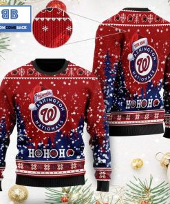 washington nationals santa claus hat ho ho ho 3d custom name ugly christmas sweater 3 FMiMZ