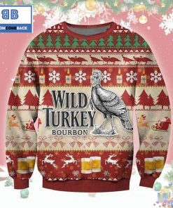 wild turkey bourbon ugly christmas sweater 3 GszKu