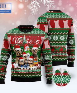 yorkshire terrier believe christmas sweater 3 TAk7j