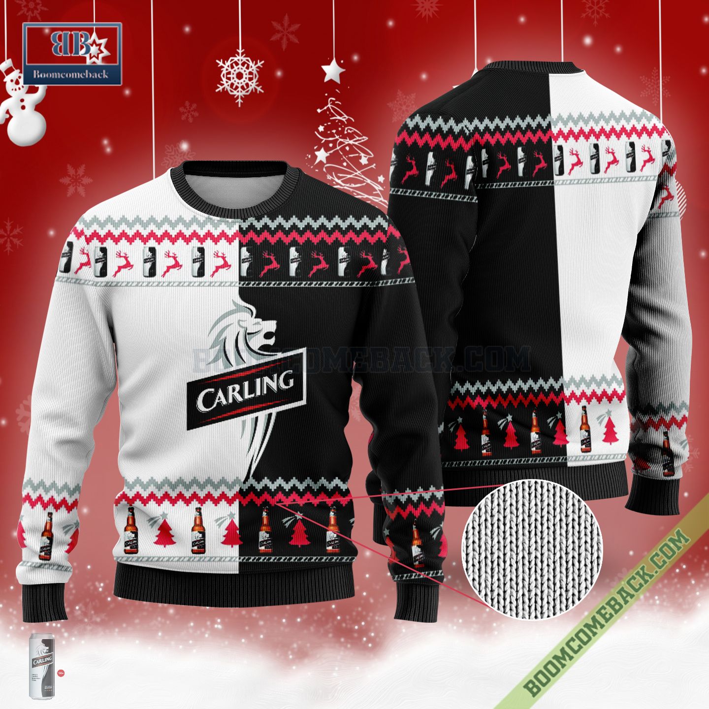 Carling Ice Beer Ugly Christmas Sweater