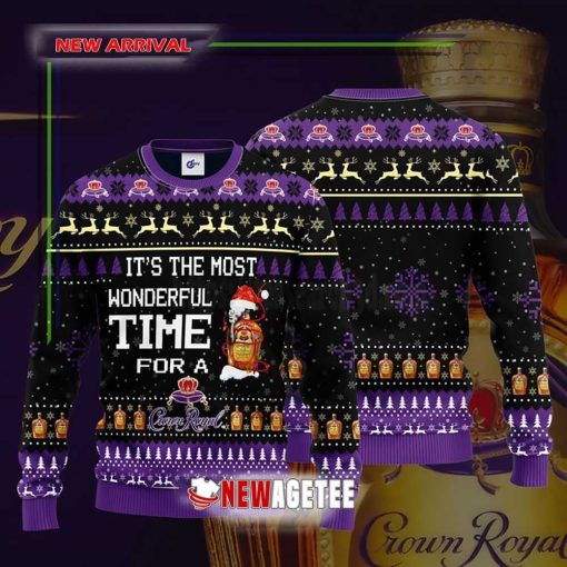 Its The Most Wonderful Time For A Crown Royal Ugly Christmas Sweater