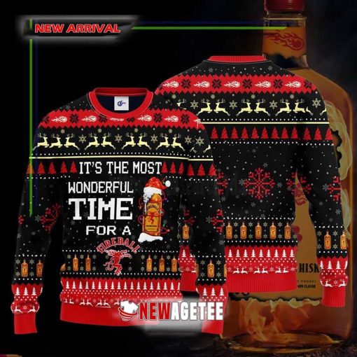 Its The Most Wonderful Time For A Fireball Ugly Christmas Sweater