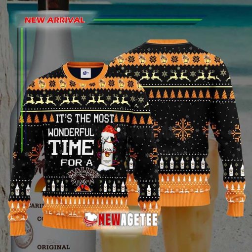 Its The Most Wonderful Time For A Malibu Rum Ugly Christmas Sweater
