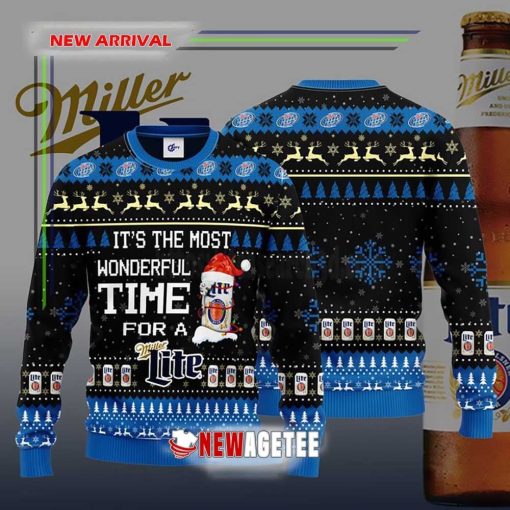 Its The Most Wonderful Time For A Miller Lite Beer Ugly Christmas Sweater