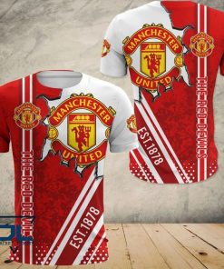 Manchester United The Red Devils 3D Hoodie Zip Hoodie Bomber T-Shirt