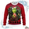 The Grinch With Cup Ugly Christmas Sweater