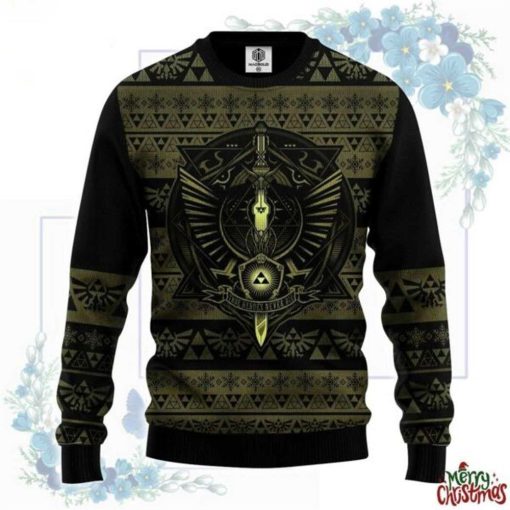 The Legend Of Zelda Symbol Black Ugly Christmas Sweater
