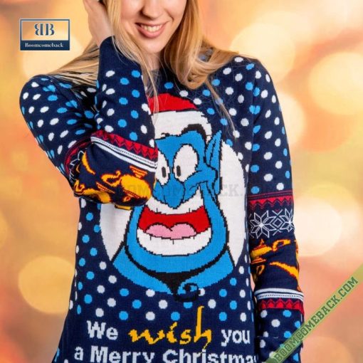 Aladdin Genie We Wish You A Merry Christmas Ugly Sweater