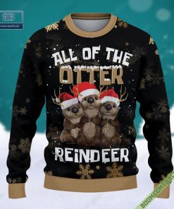 all of the otter reindeer 3d ugly christmas sweater 3 V2TeD