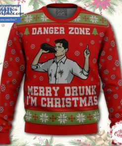 Archer Sterling Archer Danger Zone Merry Drunk Red Christmas Sweater