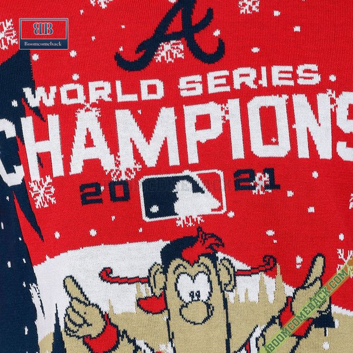 Atlanta Braves 2021 World Series Champions Ugly Christmas Sweater