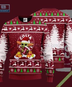 Baby Yoda Hug Costa Coffee Ugly Christmas Sweater
