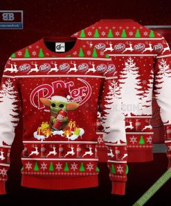 Baby Yoda Hug Dr Pepper Ugly Christmas Sweater