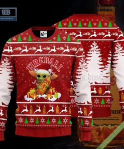 Baby Yoda Hug Fireball Ugly Christmas Sweater