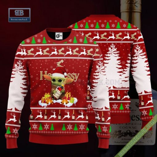 Baby Yoda Hug Hennessy Ugly Christmas Sweater