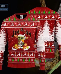 Baby Yoda Hug Jim Beam Ugly Christmas Sweater