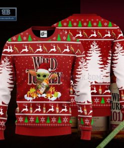 Baby Yoda Hug Wild Turkey Ugly Christmas Sweater