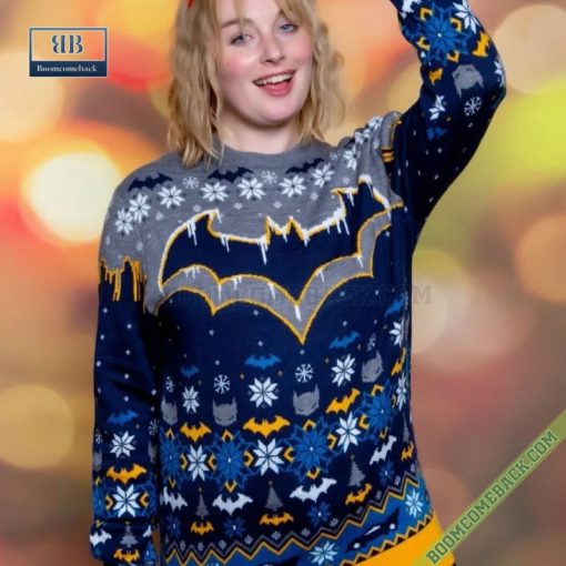 Batman Logo Pattern Ugly Christmas Sweater Gift For Adult And Kid