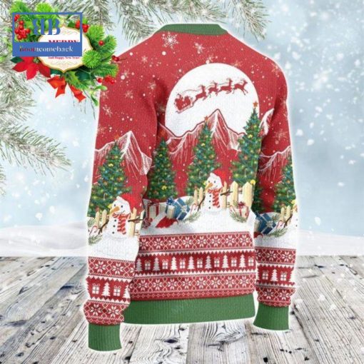 Black Angus Christmas Tree Snowman Style 2 Ugly Christmas Sweater