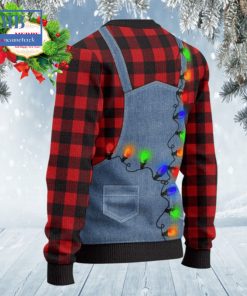 black angus denim bib overalls ugly christmas sweater 5 ou7dc