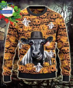 Black Angus Halloween Pumpkin Ugly Christmas Sweater