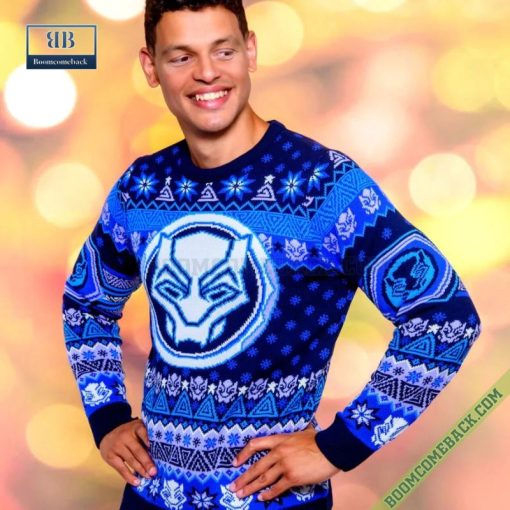 Black Panther Wakanda Forever 3D Ugly Christmas Sweater Gift For Adult And Kid