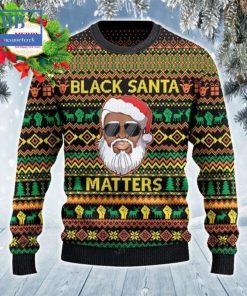 Black Santa Matters Ugly Christmas Sweater