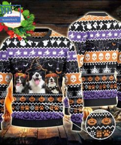 Border Collie Halloween Night Ugly Christmas Sweater
