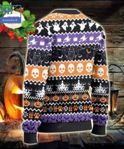 border collie halloween night ugly christmas sweater 5 PfMpK