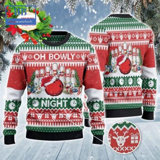 Bowling Oh Bowly Night Ugly Christmas Sweater