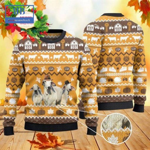 Brahman Thanksgiving Gift Ugly Christmas Sweater