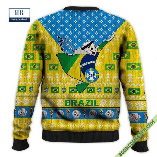 Brazil World Cup 2022 Mascot Ugly Christmas Sweater Hoodie T-Shirt