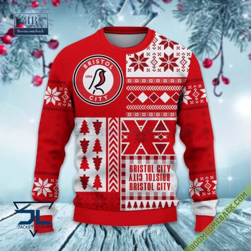 Bristol City Ugly Christmas Sweater, Christmas Jumper