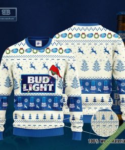 Bud Light Santa Hat Christmas Ugly Christmas Sweater Hoodie Zip Hoodie Bomber Jacket