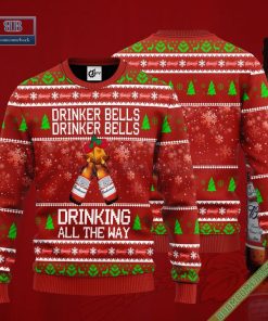 Budweiser Drinker Bells Drinker Bells Drinking All The Way Ugly Christmas Sweater