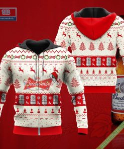 budweiser santa hat christmas ugly christmas sweater hoodie zip hoodie bomber jacket 3 YSC1M