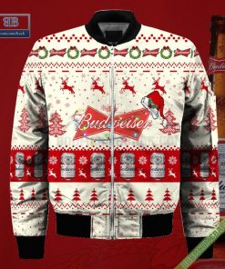 budweiser santa hat christmas ugly christmas sweater hoodie zip hoodie bomber jacket 4 mebro