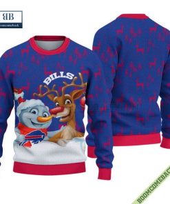 Buffalo Bills Snowman Reindeer Ugly Christmas Sweater