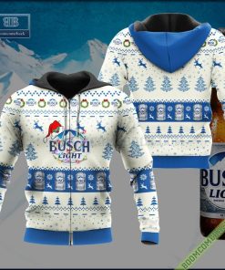 busch light santa hat christmas ugly christmas sweater hoodie zip hoodie bomber jacket 3 D5KU5